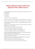 Biology Midterm 2 Study Guide Exam Questions With Verified Answers