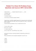 Module Two Chem 101 Problems Exam Questions And Answers 100% Solved 2024