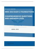 NRSI 202 Exam 2 Foundations Comprehesive Questions and Answers | Updated 2024 