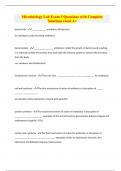 Microbiology Lab Exam 5 Questions with Complete Solutions rated A+