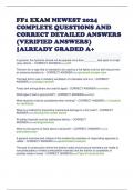 FF1 EXAM NEWEST 2024 COMPLETE QUESTIONS AND CORRECT DETAILED ANSWERS (VERIFIED ANSWERS) |ALREADY GRADED A+