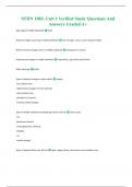 NFDN 1002- Unit 1 Verified Study Questions And Answers Graded A+