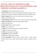 ACTUAL USPS 421 WINDOW CLERK  PRACTICE EXAM 2023-2024 QUESTIONS AND  VERIFIED ANSWER GRADED A+