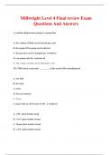 Millwright Level 4 Final review Exam Questions And Answers