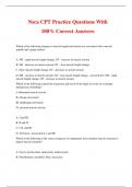 Nsca CPT Practice Questions With 100% Correct Answers