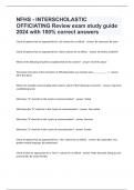 NFHS - INTERSCHOLASTIC OFFICIATING Review exam study guide 2024 with 100% correct answers