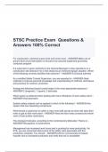 STSC Practice Exam  Questions & Answers 100% Correct