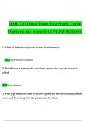 QMB 3200 Final Exam Test Study Guide Questions and Answers (2024 / 2025) (Verified Answers)