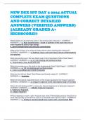 NEW DEX IOT DAY 2 2024 ACTUAL COMPLETE EXAM QUESTIONS AND CORRECT DETAILED ANSWERS (VERIFIED ANSWERS) |ALREADY GRADED A+ HIGHSCORE!!!