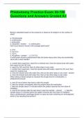 Phlebotomy Practice Exam 50-100 Questions and Answers Graded A+