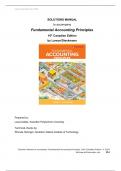 SOLUTIONS MANUAL to accompany Fundamental Accounting Principles 16th Canadian Edition by Larson