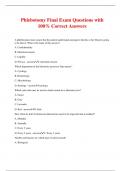 Phlebotomy Final Exam Questions with 100% Correct Answers