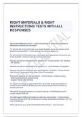 RIGHT MATERIALS & RIGHT INSTRUCTIONS TESTS WITH ALL RESPONSES