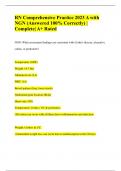 RN Comprehensive Practice 2023 A with NGN (Answered 100% Correctly) |  Complete| A+ Rated