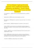 VA Core Manual: Applying Pesticides Correctly: Unit 9. Application Equipment, Calibration, and Methods - Terms to Know Questions with Answers 100% Correct || (2024) Certified!!!