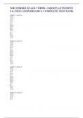 NIH STROKE SCALE NIHSS - GROUP A-F PATIENT 1-6 (TEST ANSWERS)TEST BANK