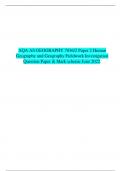 AQA AS GEOGRAPHY 7036-2 Paper 2 Human Geography and Geography Fieldwork Investigation Question Paper & Mark scheme  June 2022.