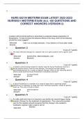 MIDTERM EXAM |ALL 100 QUESTIONS AND  CORRECT ANSWERS (VERSION 2) A patient with bronchial asthma is prescribed a sustained-release preparation of theophylline. To help minimize the adverse effects of the drug, which of the following should the nurse sugge