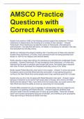 AMSCO Practice Questions with  Correct Answers