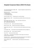 Hospital Corpsman Basic (HCB 101) Exam Questions And Answers Graded A+!!!!