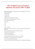 MVU NURS612 Exam 2 Workbook Questions And Answers 100% Verified