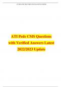 ATI Peds CMS Questions with Verified Answers Latest 2022/2023 Update