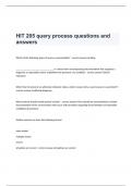 HIT 205 query process questions and answers