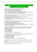 ENA: Triage Exam/51 Questions with Complete Answers 2024