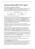 Samenvatting biologie Nectar VWO6 H19 sport en H20 planten