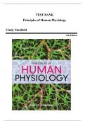 Test Bank for Principles of Human Physiology 6th Edition by Stanfield