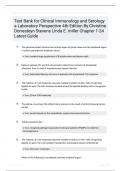 Test Bank for Clinical Immunology and Serology a Laboratory Perspective 4th Edition By Christine Dorresteyn Stevens Linda E miller Chapter 124 Latest Guide 