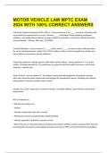  MOTOR VEHICLE LAW MPTC EXAM 2024 WITH 100% CORRECT ANSWERS