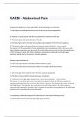  SAEM - Abdominal Pain Research Study Guide Exam Question Solved.