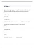 SAEM CV Complete Assignment With Questions And Answers.