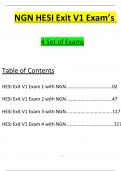 2024 NGN HESI EXIT V1 EXAM {4 VERSION SET OF EXAMS} EACH EXAM WITH 160 LATEST QUESTIONS AND ANSWERS (VERIFIED BY EXPERT)