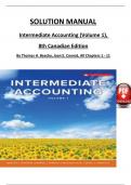 Solution Manual for Intermediate Accounting (Volume 1), 8th Canadian Edition By Thomas H. Beechy, Joan E. Conrod, Verified Chapters 1 - 11, Complete Newest Version