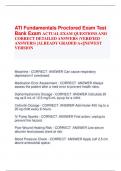 ATI Fundamentals Proctored Exam Test  Bank Exam ACTUAL EXAM QUESTIONS AND  CORRECT DETAILED ANSWERS (VERIFIED  ANSWERS) |ALREADY GRADED A+||NEWEST  VERSION