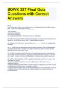 SOWK 287 Final Quiz Questions with Correct Answers