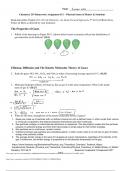 Chemistry 219 Homework Assignment #11 – Physical States of Matter & Solutions