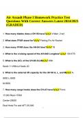 Air Assault Phase I Homework Practice Test Questions With 100% Correct Answers Latest 2024/2025 (GRADED A+)