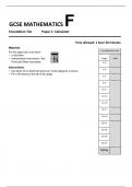 AQA GCSE MATHEMATICS 8300-2F Foundation Tier Paper 2 Calculator Question Paper + Mark scheme June 2022.