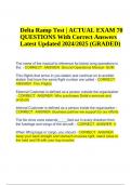 Ramp Agent Study Test Questions With 100% Correct Answers Latest Updated, RAMP Certification Test Exam Questions and Answers Latest Update 2024/2025, Ramp License Exam Questions With Correct Answers, Delta Ramp Test | ACTUAL EXAM QUESTIONS With Answers & 