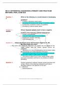 NR 511 DIFFERENTIAL DIAGNOOSIS & PRIMARY CARE PRACTICUM MIDTERM & FINAL EXAM 2024