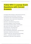 TCEQ WW C License Exam Questions with Correct Answers (1)