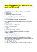 BFIN 300 Midterm Exam Questions and Answers All Correct 