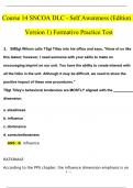 Course 14 SNCOA DLC - Self Awareness (Edition 1 Version 1) Formative Practice Test Questions and Verified Answers (2024 / 2025)/ A+ GRADE