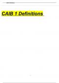 Caib 1 Chapter 1 questions / definitions with 100% correct answers