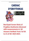 Real Exam Screen Shots of Prophecy Dysthymia Advanced with measurements A/ All Answers Verified/ From 7of 58 to 21 of 58/ 2024-2025. 