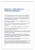 SPCE 619.  A TEST WITH ALL COMPLETE ANSWERS