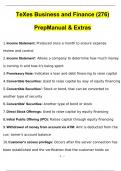 TeXes Business and Finance (276) Prep Manual & Extras Questions and Verified Answers (2024 / 2025)/ A+ GRADE